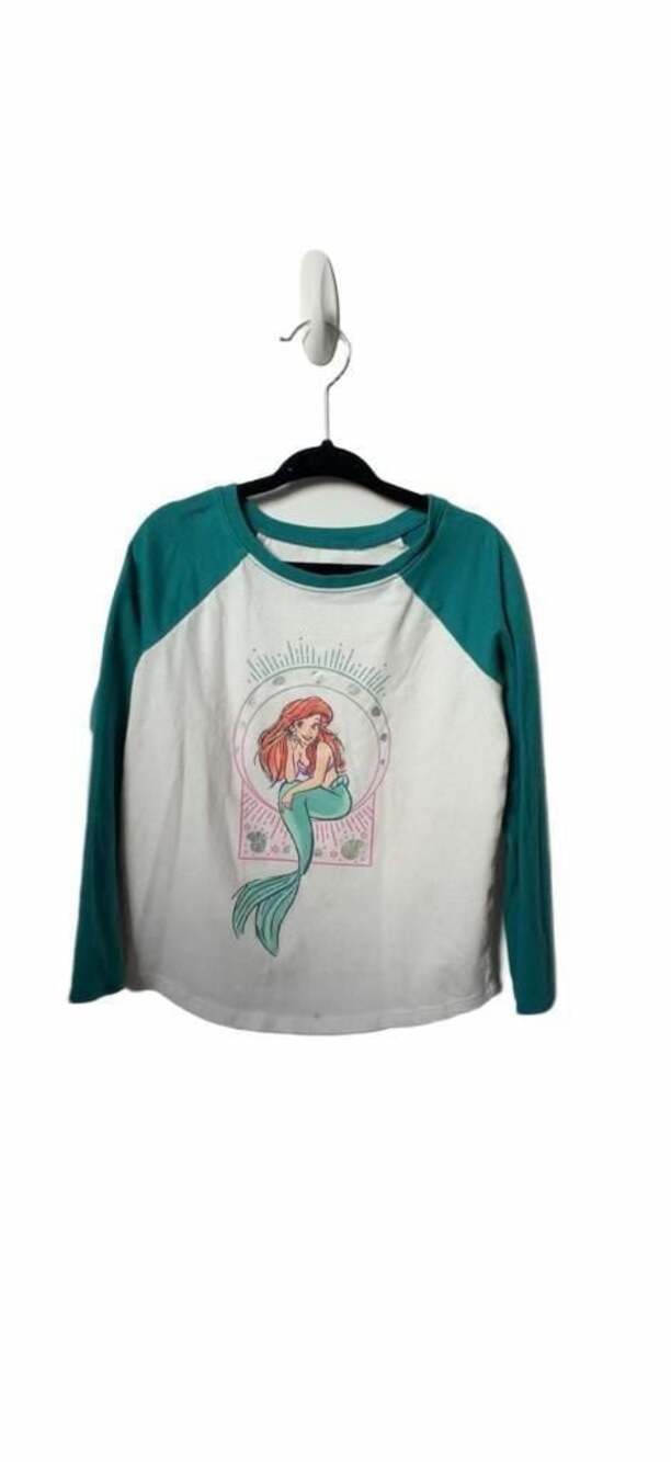 Disney Jumping Beans The Little Mermaid Ariel Girl Long Sleeve Tee Sz 4T_K34